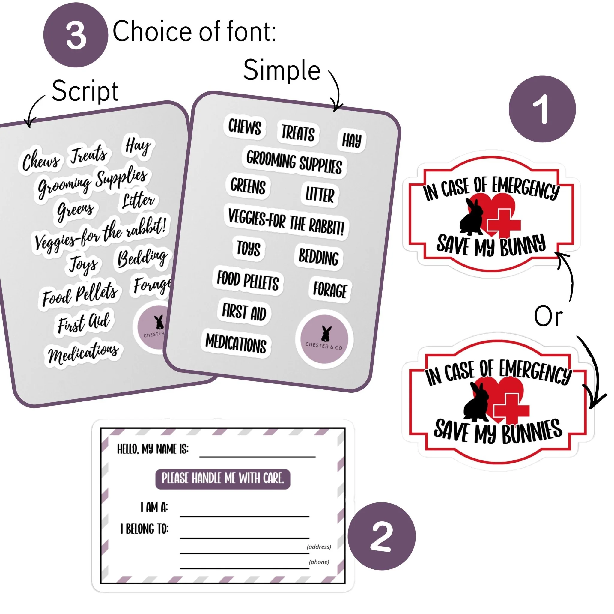 Care & Organization Materials